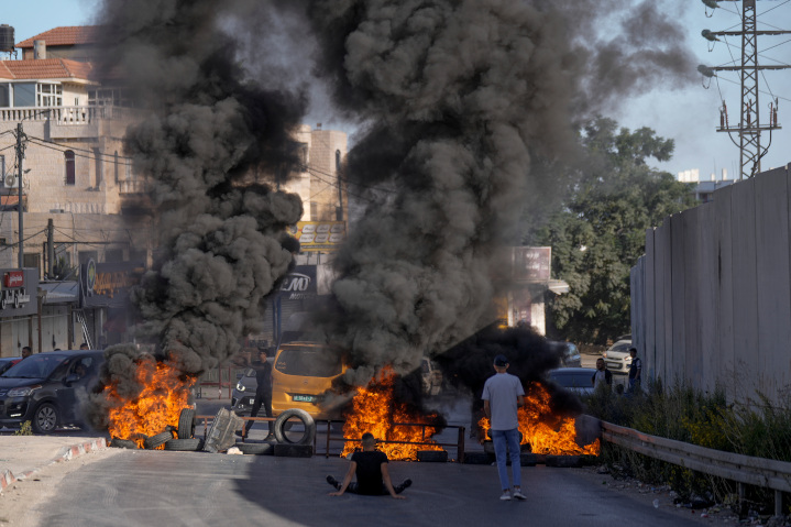 After two West Bank Palestinians tried to ram their car into Israeli soldiers and were neutralized, local militants protested by burning tires. Palestinians commit more than 5,000 violent acts annually in the disputed territories as part of their long war to defeat Israel.