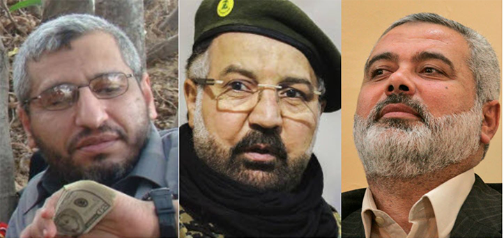 Three terrorists down:In the last two weeks, Israel eliminated Hamas’s #2 most wanted terrorist in Gaza, Mohammed Deif (l); Hezbollah’s top commander in Beirut, Fouad Shukur; and Hamas’s political chairman, Ismail Haniyeh in Teheran (r). Joe Biden complains this is “escalating tensions.”