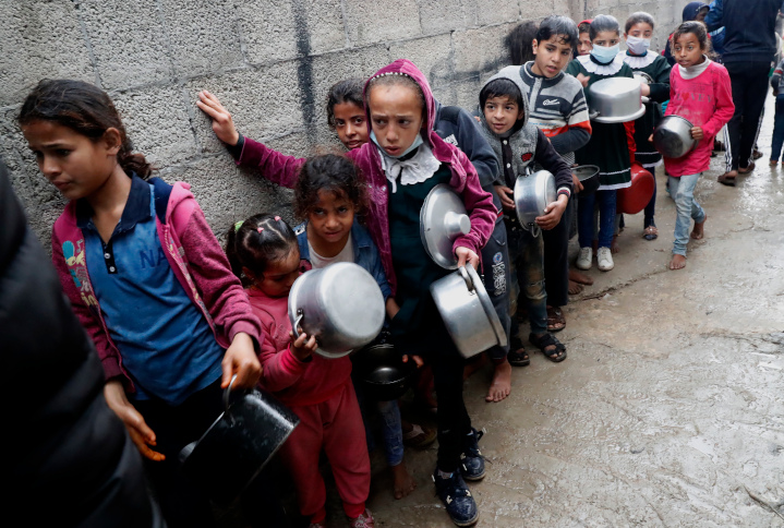 Palestinian children wait in food lines because their economies are bankrupt—with unemployment in Gaza usually above 50% and in Judea and Samaria (West Bank) around 32%. Despite $40 billion in foreign aid, Palestinians have failed to create self-sustaining industries.